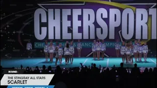 Stingray Allstars Scarlet Cheersport Nationals 2023 Day 2