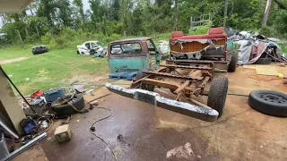 Cutting the cab, bed.. f100 Crown Vic full swap