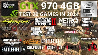 GTX 970 4GB - Test 20 Games in 2024