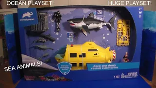 Animal Planet DEEP SEA SHARK RESCUE SUBMARINE PLAYSET REVIEW!