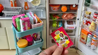 Miniature SMEG Fridge ready for Holiday season - ASMR Kitchen Organize with Miniverse 🦃🥧