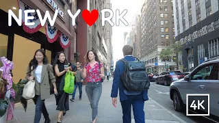 New York City, Midtown Manhattan City Walk Tour, 34th Street, Madison Avenue, 4K Travel