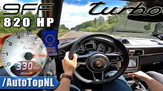 820HP 9ff Porsche 911 Turbo MANUAL | 330KM/H on AUTOBAHN by AutoTopNL