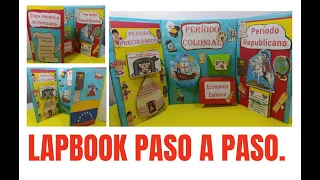 COMO HACER UN LAPBOOK DIY/ LAPBOOK PASO A PASO/ LAPBOOK FACIL DE HACER/ ETAPA HISTORICA DE VENEZUELA