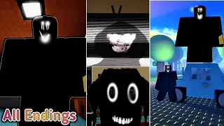 Roblox Don't Leave Your Tv On All 10 Intruder Entity Endings & Jumpscares Mobile Version