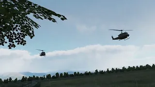 DCS Huey low flying