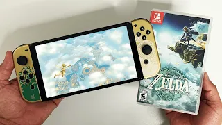 Zelda: Tears of the Kingdom Unboxing and Gameplay on Nintendo Switch OLED