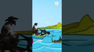 shark 🧜‍♂️hunt #shortvideo  #cartoon #viral