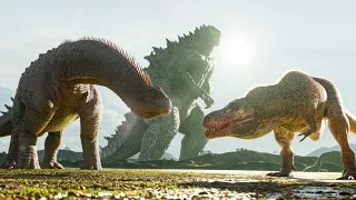 Alamosaurus Attacks T-Rex Godzilla Takes Revenge