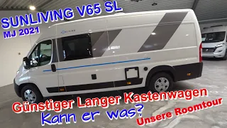 Sensationell günstiges Wohnmobil Sunliving V 65 SL Kastenwagen Lang mit Längsbetten + Chill-Faktor😉✌
