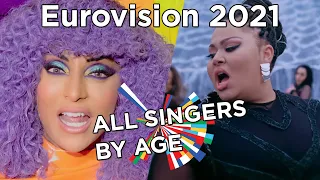 Eurovision 2021 - All Singers by Age (from oldest to youngest) with full names