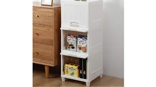 JD FRESH 3 Units Foldable Plastic Cabinet for Storage Wardrobe