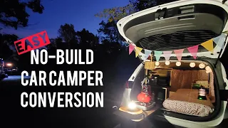 🚘🚙🚘 Easy No Build SUV Camper CONVERSION | Solo female Santa Fe camping