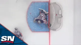 Kings' Adrian Kempe Lasers One-Timer That Forces Jack Campbell's Glove Into Net For Goal