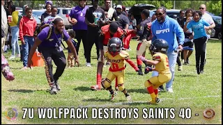 FREE FLOW VISUALS - 7U Wolfpack vs Saints Game Highlights. #youthfootball #youthfootballhighlights