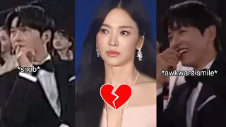 Song JoongKi BEING SNOBBED by Song Hye Kyo during the Baeksang Arts Awards Ceremony. 💔💔💔