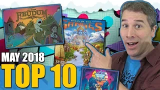 Top 10 most popular board games: May 2018