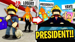 I Went from JANITOR to PRESIDENT in Roblox BROOKHAVEN RP!!