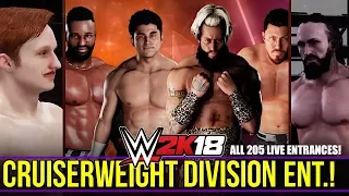 WWE 2K18 - CRUISERWEIGHT DIVISION ENTRANCES! - All #205Live Roster Members Entrances In #WWE2K18