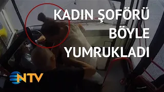 İzmir’de kadın otobüs şoförüne saldırı