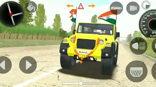 Dollar Song Sidhu Moosewala Real Indian New ModelWhite Thar Offroad Village Driving Simulator