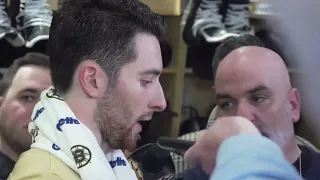 Jeremy Swayman on getting BACK to BACK Starts for Bruins | Bruins vs Leafs Postgame Interview