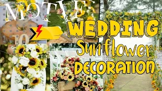 WEDDING SUNFLOWER motif//decoration ideas