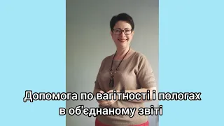 Допомога по вагітності і пологах в об'єднаному звіті (фрагмент)