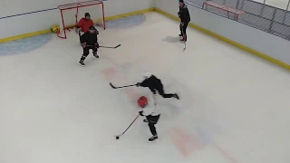 KHV#58 Хоккей 2x2. Мальчик 7 лет играет с папой / 2x2 hockey from 7 years old kid with Dad