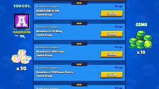 I GOT REWARDS FROM TWITCH #brawlstars