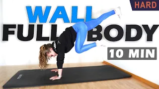 10 MIN FULL BODY WALL WORKOUT | No Equipment