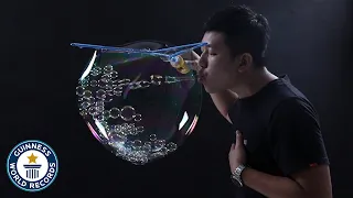 Most bubbles in a bubble - Guinness World Records