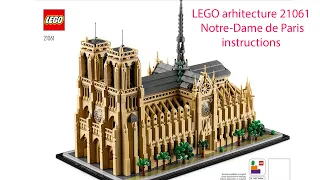 LEGO Arhitecture 21061 Notre Dame de Paris instructions