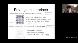 Sean Hartnoll: "Entanglement in the quantum Hall matrix model"