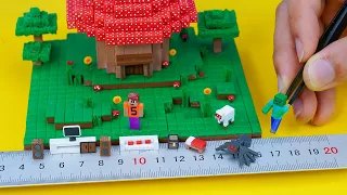 DIY Tiny Minecraft Mushroom House with Polymer Clay | Square World