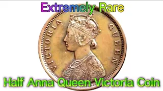 Extremely Rare 1862 Year's Half Anna Queen Victoria Coin @coinupdates1