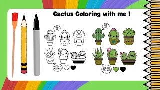 Cactus Coloring | Cactus Coloring page For Kids, Toddlers| How to Draw Easy Art tips #2