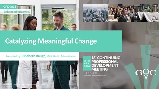 Catalyzing Meaningful Change - Ms. Elisabeth Baugh