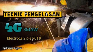 TEKNIK PENGELASAN 4G OVERHEAD #welding #welder #smaw #teknik #pengelasan