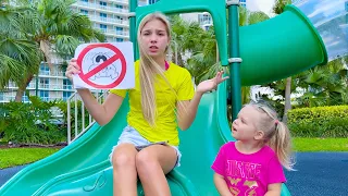 Maggie and little siblings play on Playground in the Park!