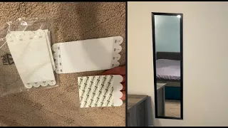 Use 3M Command Strips to Hang Mainstays 13 inch x 49 inch Rectangle Mirror