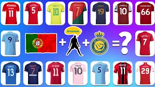 Guess the SONG, EMOJI, JERSEY, Flag and Club of FOOTBALL Player|Ronaldo, Messi, Neymar|Mbappe