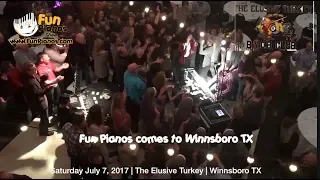 Fun Pianos dueling pianos comes to Winnsboro Texas 7/7/2018