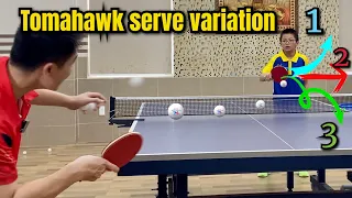 Ti Long guides the spin variation of the Tomahawk serve (Underspin, Sidespin, Topspin) | Part 8