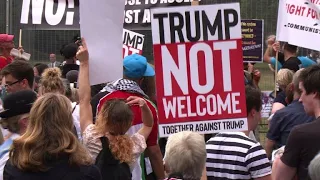 Londoners protest Trump's UK visit