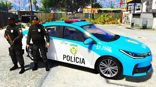 CONFRONTO COM CRIMINOSOS ARMADOS PMERJ | GTA 5 VIDA POLICIAL