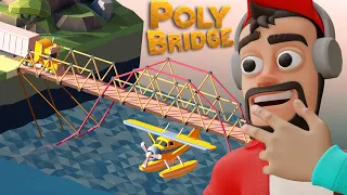 Building Bridges Made from Springs and Strings! (Poly Bridge 2 Gameplay)