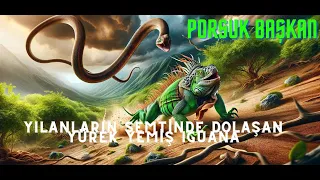 iguana vs yılanlar #iguana #yılan #viral