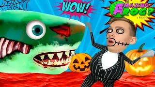 УДИВИТЕЛЬНАЯ ЛЯГУШКА В ХЭЛЛОУИН МИРЕ ПРОТИВ ЗОМБИ SHARK AMAZING FROG