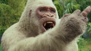 George the Gorilla shows middle finger to Dwayne The Rock Johnson |Rampage|